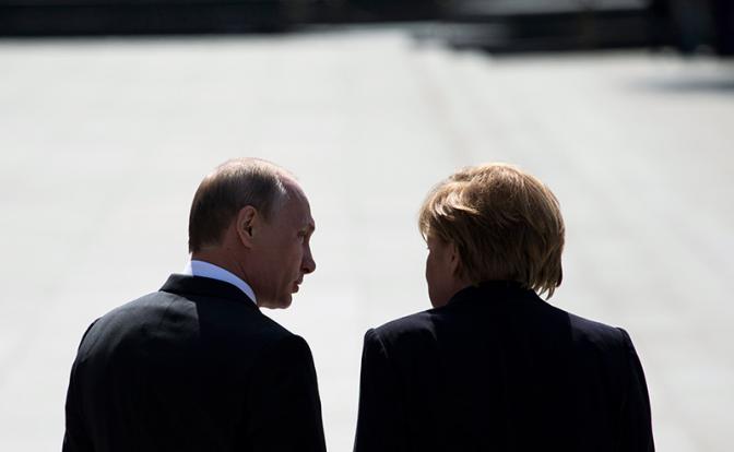 На фото: президент России Владимир Путин и канцлер Германии Ангела Меркель