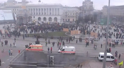 Боевики в центре Киева трубят о начале нового Майдана против Порошенко