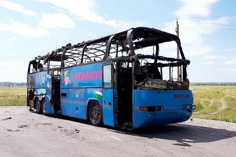 Казахстанец спас полсотни человек из горящего автобуса в России дорога, казахстан, пожар, спасение